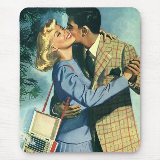 Oude liefde en romantiek, kerstdans muismat (Voorkant)