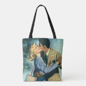 Oude liefde en romantiek, kerstdans tote bag (Achterkant)