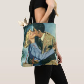 Oude liefde en romantiek, kerstdans tote bag (Dichtbij)