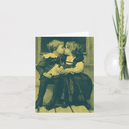 Oude liefde en romantiek, kinderen kussen bedankt (Voorkant)