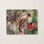 Oude liefde en romantiek, middelbare school gelief legpuzzel (Horizontaal)