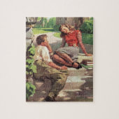 Oude liefde en romantiek, middelbare school gelief legpuzzel (Verticaal)