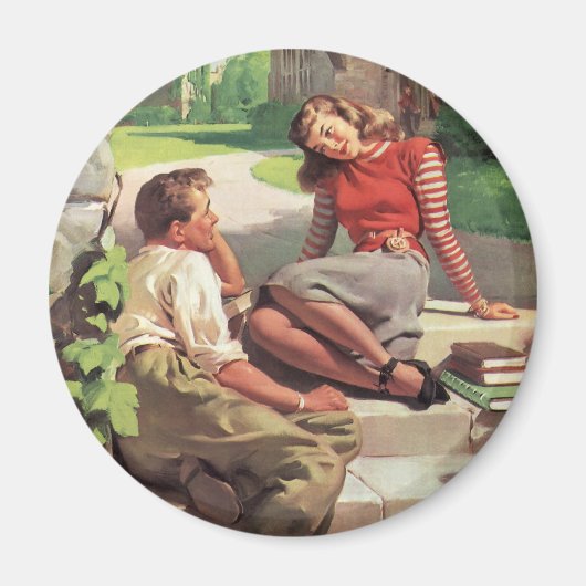 Oude liefde en romantiek, middelbare school gelief magneet (Voorkant)