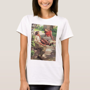 Oude liefde en romantiek, middelbare school gelief t-shirt