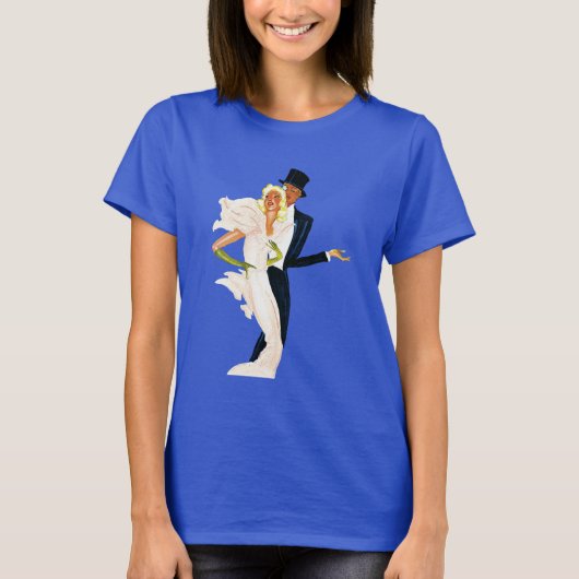 Oude liefde en romantiek, modern bruidspaar t-shirt (Voorkant)