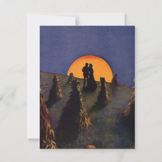 Oude liefde en romantiek, oogstmaan kus (Voorkant)
