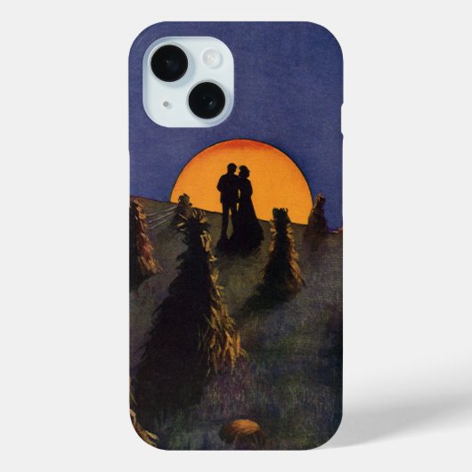 Oude liefde en romantiek, oogstmaan kus Case-Mate iPhone case (Achterkant)