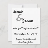 Oude liefde en romantiek, pasgehuwden bewaren de d save the date (Achterkant)