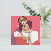 Oude liefde en romantiek, pasgehuwden save the dat save the date (Staand voorkant)