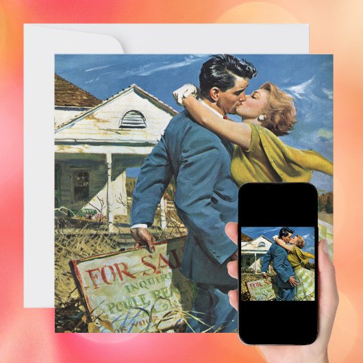 Oude liefde en romantiek pasgetrouwden kopen eerst aankondiging