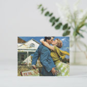 Oude liefde en romantiek pasgetrouwden kopen eerst briefkaart (Staand voorkant)
