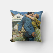 Oude liefde en romantiek pasgetrouwden kopen eerst kussen (Voorkant)