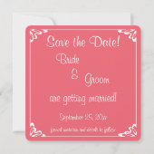 Oude liefde en romantiek, pasgetrouwden save the d kaart (Achterkant)