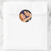 Oude liefde en romantiek, retro Hollywood-films Ronde Sticker (Tas)