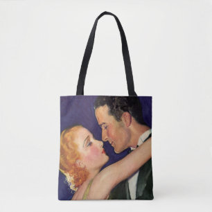 Oude liefde en romantiek, retro Hollywood-films Tote Bag