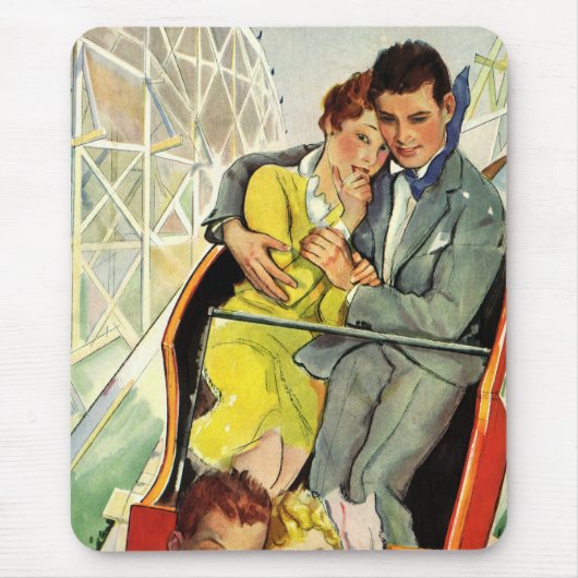 Oude liefde en romantiek, rollercoasterrit muismat (Voorkant)