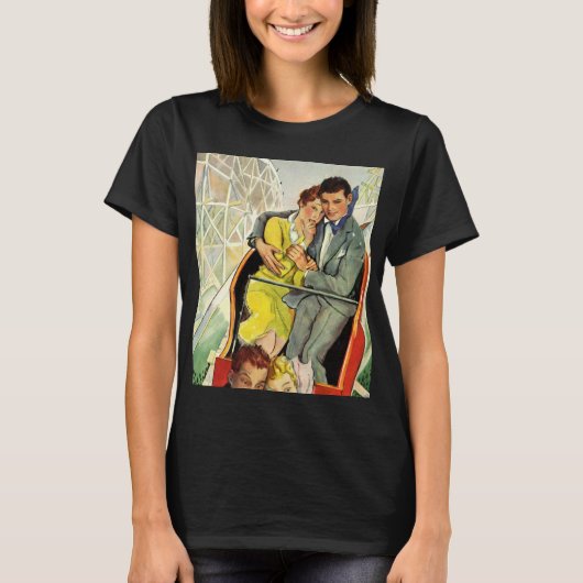 Oude liefde en romantiek, rollercoasterrit t-shirt (Voorkant)