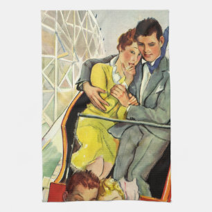 Oude liefde en romantiek, rollercoasterrit theedoek