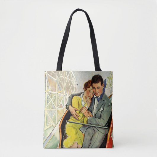 Oude liefde en romantiek, rollercoasterrit tote bag (Voorkant)