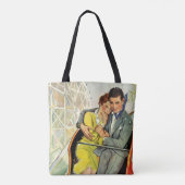 Oude liefde en romantiek, rollercoasterrit tote bag (Achterkant)