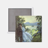 Oude liefde en romantiek, romantisch tropisch uitz magneet (Voorkant / Achterkant)