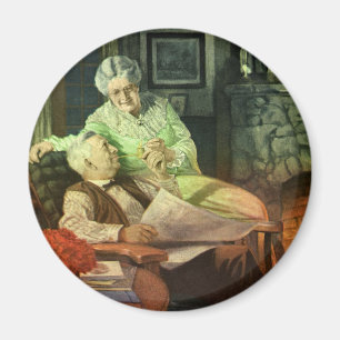 Oude liefde en romantiek; romantische grootouders magneet