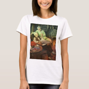 Oude liefde en romantiek; romantische grootouders t-shirt