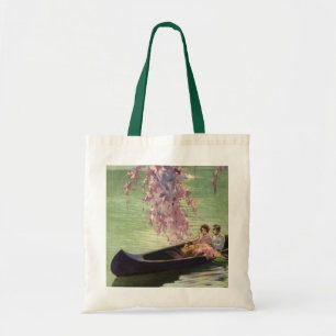 Oude liefde en romantiek, romantische kano-vaartoc tote bag