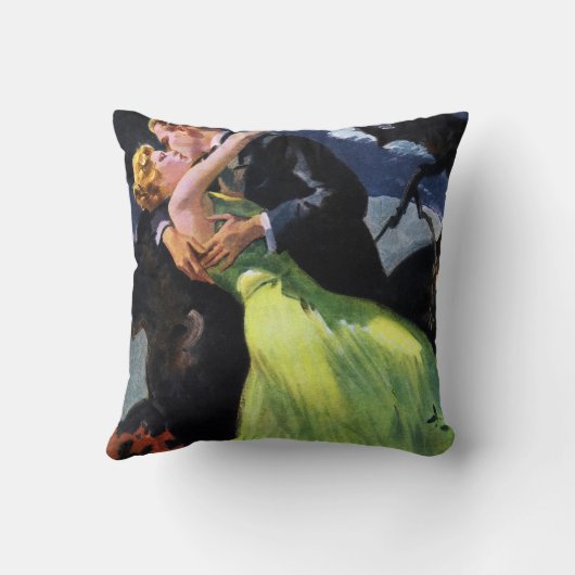 Oude liefde en romantiek, romantische kus kussen (Achterkant)