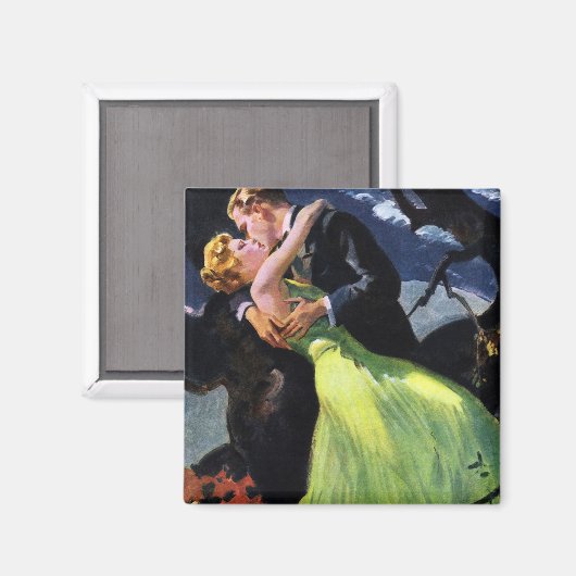 Oude liefde en romantiek, romantische kus magneet (Voorkant / Achterkant)