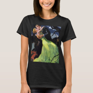 Oude liefde en romantiek, romantische kus t-shirt