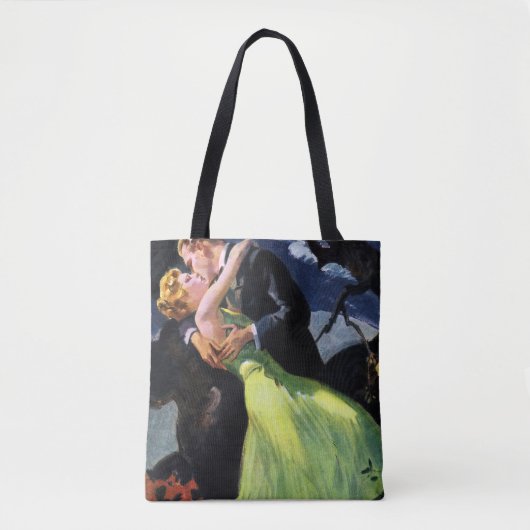 Oude liefde en romantiek, romantische kus tote bag (Voorkant)