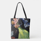 Oude liefde en romantiek, romantische kus tote bag (Achterkant)