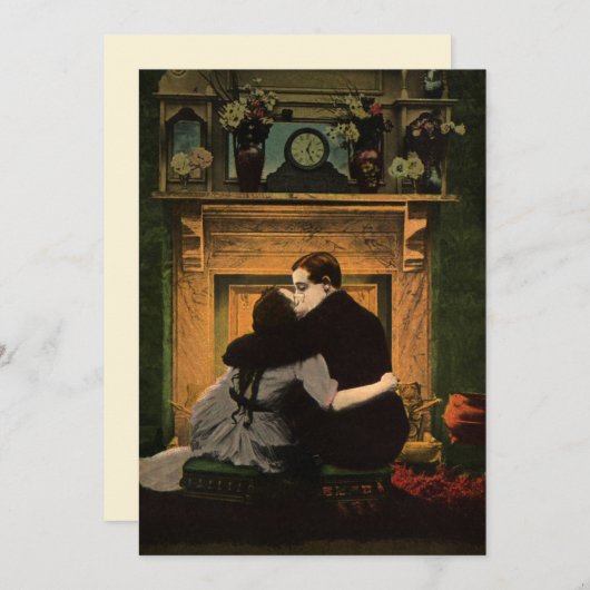 Oude liefde en romantiek, romantische open haard k (Voorkant / Achterkant)