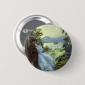 Oude liefde en romantiek, romantische tropische ui ronde button 5,7 cm (Voorkant /achterkant)