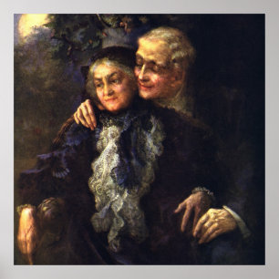 Oude liefde en romantiek, romantische victoriaanse poster