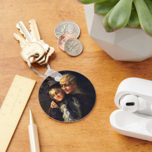 Oude liefde en romantiek, romantische victoriaanse sleutelhanger