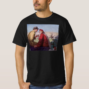 Oude liefde en romantiek, stelletje bij voetbalwed t-shirt