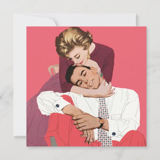 Oude liefde en romantiek, uitnodiging voor pasgetr (Voorkant)