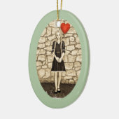 Oude liefde keramisch ornament (Links)