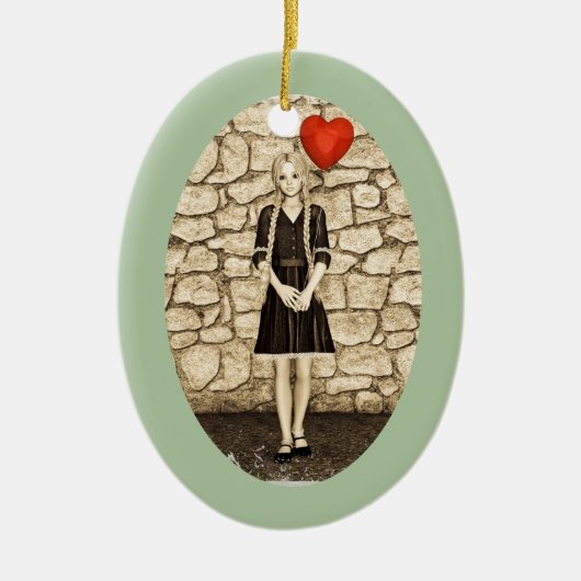 Oude liefde keramisch ornament (Voorkant)