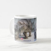 oude liefde ligt diep...mok katten koffiemok (Voorkant links)