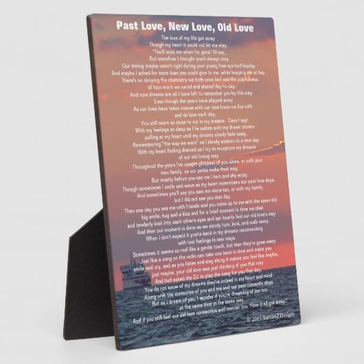 Oude liefde oud liefdesgedicht oceaanschip fotoplaat (Zijkant)