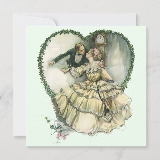 Oude liefde, romantiek, romantisch, bewaar de datu kaart (Voorkant)