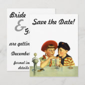 Oude liefde, romantiek, romantisch, bewaar de datu kaart (Voorkant / Achterkant)