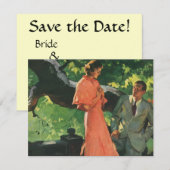 Oude liefde, romantiek, romantisch, save the date kaart (Voorkant / Achterkant)