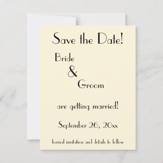 Oude liefde, romantiek, romantisch, save the date kaart (Achterkant)