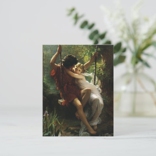 Oude liefde, romantiek, romantisch, save the date kaart (Staand voorkant)