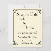 Oude liefde, romantiek, romantisch, save the date kaart (Achterkant)