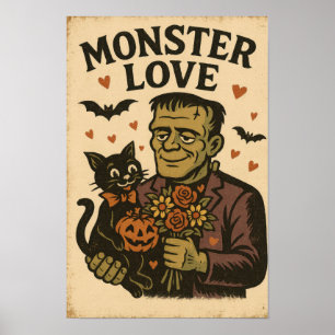 Oude liefde voor Halloween-monsters Poster